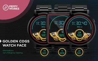 Golden Cogs Watch Face screenshot 1