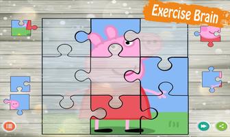 Peppa Puzzle For Kids-Pink Pig Ekran Görüntüsü 2