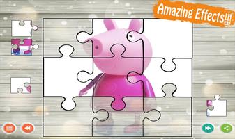 Peppa Puzzle For Kids-Pink Pig syot layar 3