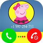 Call From peppa  baby Pig simulator أيقونة