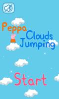 Peppa Clouds Jumping Cartaz