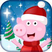 Pig christmas adventure pepa icon