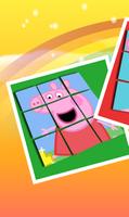 Slide Puzzle For Peppa Pig Jigsaw Affiche