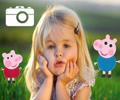 Pig Photo Editor Peppa & Pig Sticker Affiche