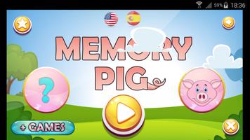 Pepy Pig Memory Game Affiche