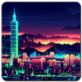 Neon Skyline Wallpaper HD