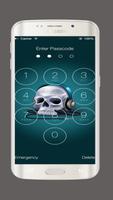 Skull Lock Screen Password Phone Affiche