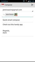 Quick Email Compose اسکرین شاٹ 1