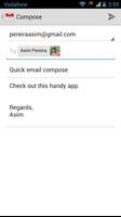 Quick Email Compose تصوير الشاشة 1
