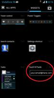 Touch N Paste Widget capture d'écran 1