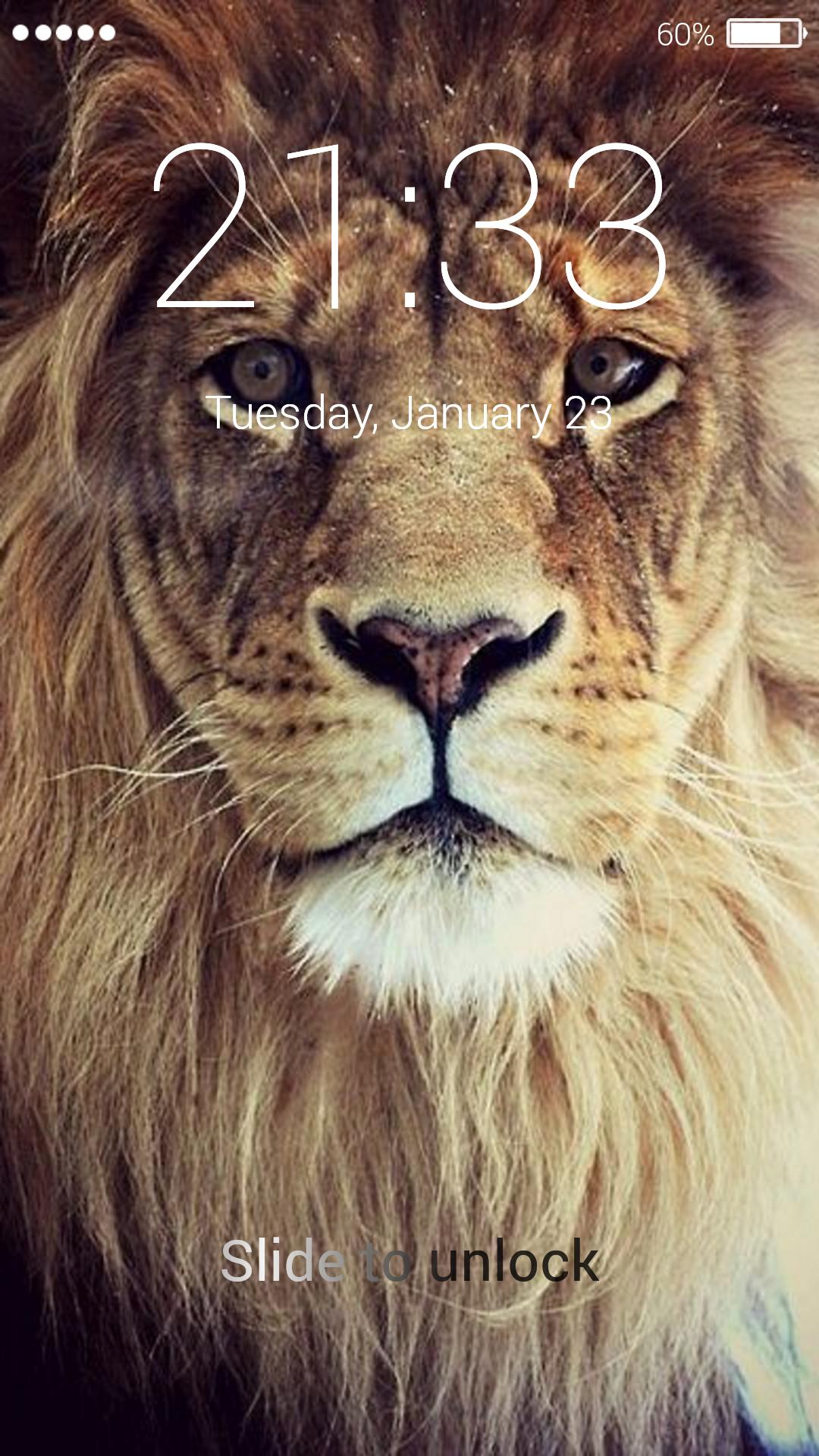 Iphone 7 Lock Screen Lion Wallpaper