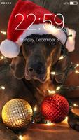 Christmas Puppy Gift Lock Screen Affiche
