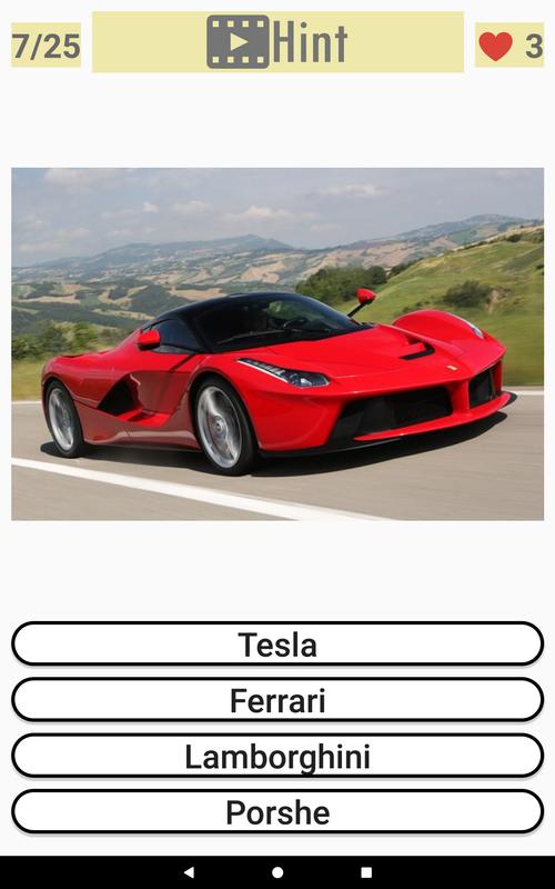 Guess The Car Quiz For Android Apk Guess The Car Quiz Screenshot 4
