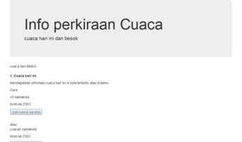 prakiraan cuaca dan gempa Ekran Görüntüsü 1