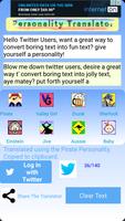 Twitter Personality Translator スクリーンショット 1