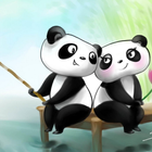 Cuteness panda temas bonitos emojis ícone