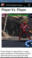 Tips Power Rangers Legacy Wars captura de pantalla 1