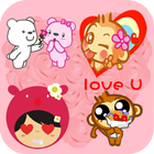 Love Stickers for messenger icono