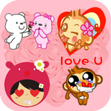 Love Stickers for messenger आइकन