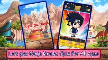 Ninja Konoha Quiz Cartaz