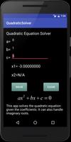 Quadratic Equation Solver capture d'écran 3
