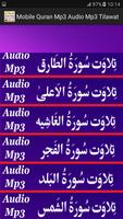Mobile Quran Mp3 Audio Tilawat capture d'écran 1