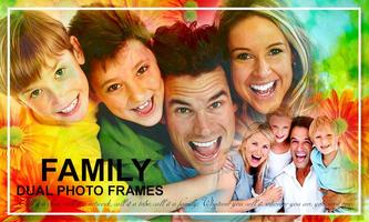 Family Dual Photo Frames Poster