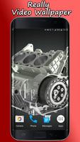 Motorcycle Engine V6 3D poster