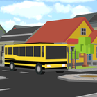 blocky city school bus parker آئیکن