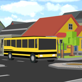 blocky city school bus parker icon