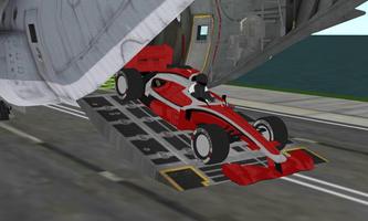 Formule voiture course avion Affiche