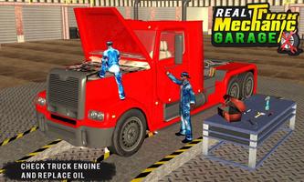 Real Truck Mechanic Garage Affiche