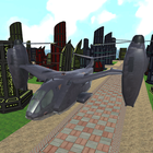 sci fi airplane helicopter 3D ikon