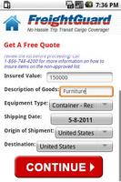 FreightGuard Insurance اسکرین شاٹ 1