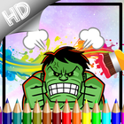 Coloring Big Green Hero For Kids icon
