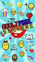 Adult Pixel Stickers Emojis Affiche