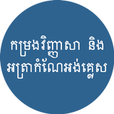 កម្រងវិញ្ញាសា និងអត្រាកំណែអង់គ្លេស ícone