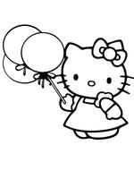 Kitty Coloring Hello Kids Plakat