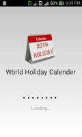 World Holiday Calender 2016 Affiche