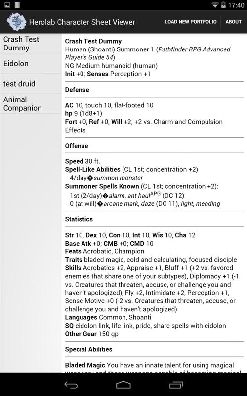 Hero Lab Character Sheet APK Baixar - Grátis Ferramentas 