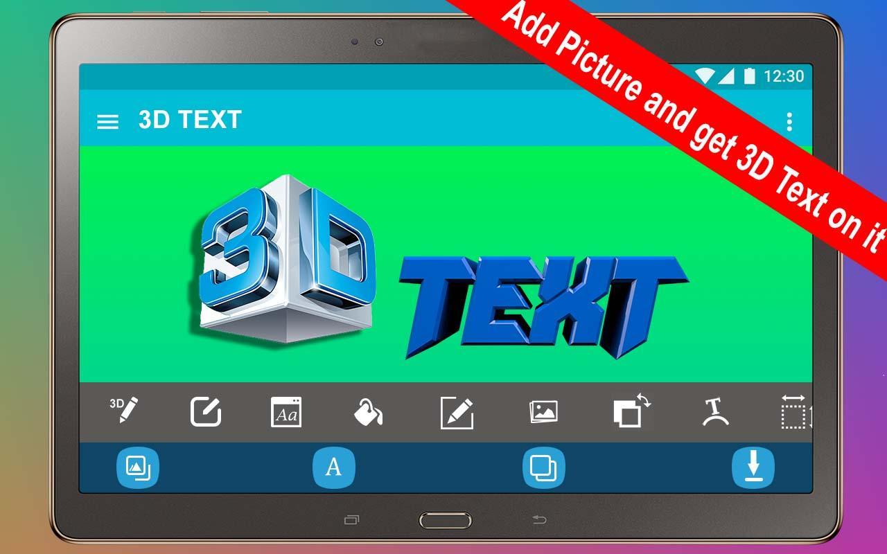 Tuliskan Teks 3D Pada Foto Gambar Tambahkan Teks For Android APK