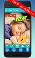 Write 3D Text on photos, Picture Add Text to Photo poster