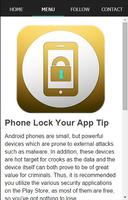 Phone Lock Your App Tip تصوير الشاشة 1