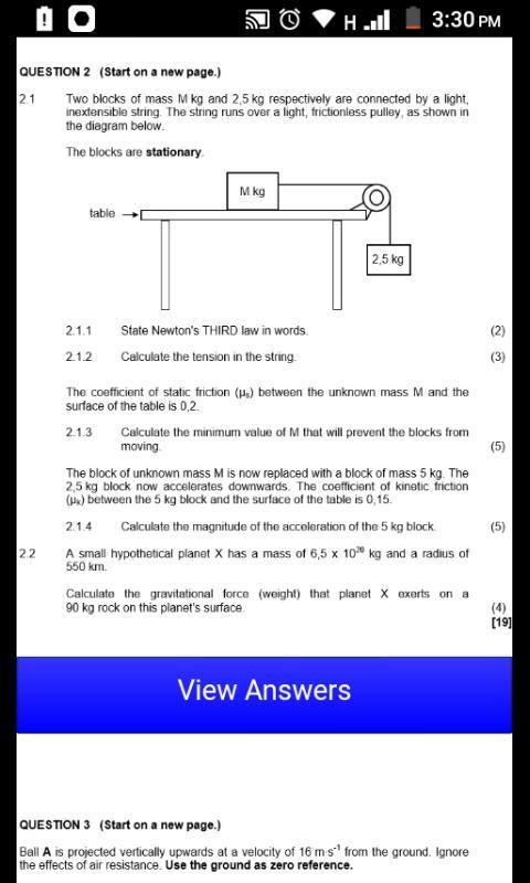 physical science grade 12 assignment