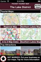 Lake District Tourist Map Affiche