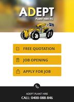 Adept Plant Hire Mobile Poster