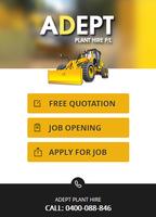 Adept Plant Hire Mobile App poster