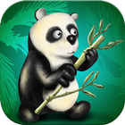 Panda springt voor bamboe-icoon