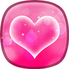 Pink Hearts Live Wallpaper icono