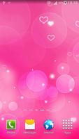 Pink Hearts Live Wallpaper โปสเตอร์